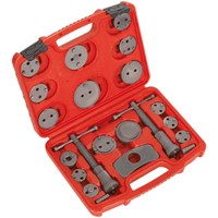 Sealey 18 Piece Brake Piston Wind Back Tool Kit 