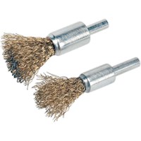Sealey 2 Piece Brassed Decarbonising Wire Brush Set Sealey 2 Piece Brassed Decarbonising Wire Brush Set