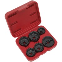 Sealey VS7103 6 Piece Oil Filter Cap Wrench Set Sealey VS7103 6 Piece Oil Filter Cap Wrench Set