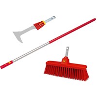 Wolf Garten P513 Multi Change Patio Broom and Scraper Set