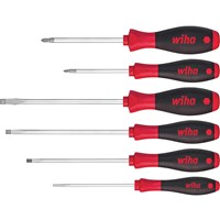 Wiha Softfinish 6 Piece Slotted and Pozi Screwdriver Set