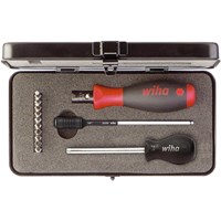 Wiha TorqueVario-S Torque Screwdriver and 10 Piece Bit Set