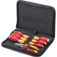 Wiha 7 piece VDE Insulated Screwdriver and Side Cutters Tool Kit Wiha 7 piece VDE Insulated Screwdriver and Side Cutters Tool Kit