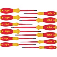 Wiha Softfinish Slimfix 12 Piece VDE Insulated Screwdriver Set
