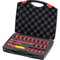 Wiha 21 Piece VDE Insulated 1/4" Drive Socket Set