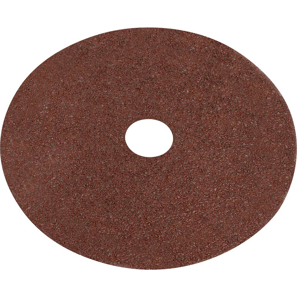 Sealey Aluminium Oxide Fibre Backed Sanding Disc 115Mm Pack Of 25 24G