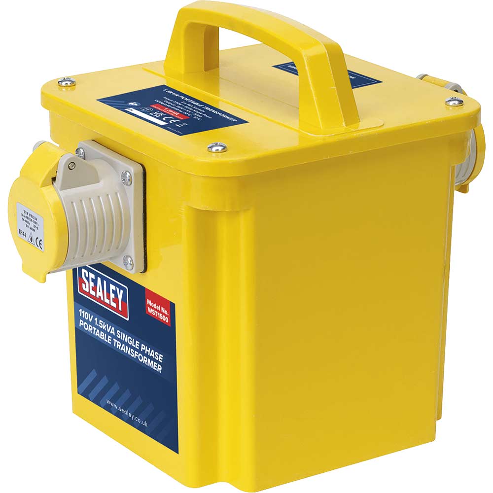 Sealey Portable Site Transformer 240V To 110V 1.5Kva Size 1