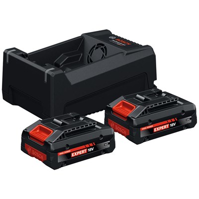 Bosch Expert PRO BLUE 18v Cordless EXBA 2 Battery 4ah and Charger Set