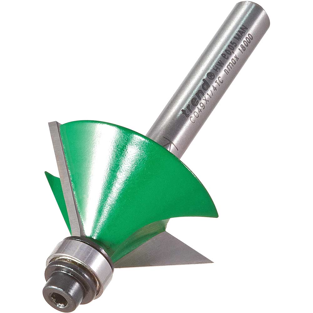 Trend Light Craftpro Chamfer Bearing Guided Router Cutter 32Mm 12.7Mm 1/4" Size 1