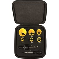 Starrett KFC06021 8 Piece Electricians Hole Saw Set Starrett KFC06021 8 Piece Electricians Hole Saw Set