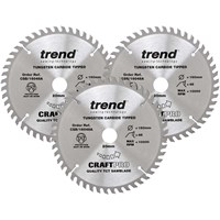 Trend CRAFTPRO 3 Piece 160mm Circular Saw Blade Set