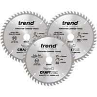 Trend CRAFTPRO 3 Piece 160mm Panel Trim Circular Saw Blade Set