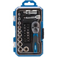 Draper 27 Piece 1/4" Drive Socket and Screwdriver Bit Set