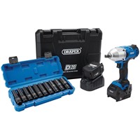 Draper PTKD20/OCT2 D20 20v Cordless 1/2" Drive Impact Wrench Kit