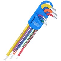 Draper Expert 9 Piece Extra Long Arm Colour Coded Hex Key Set