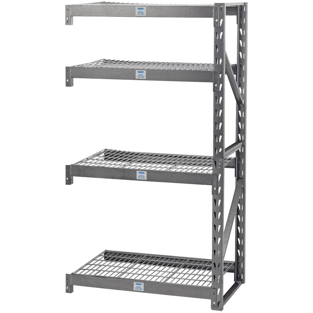 Shealt Racking Draper Expert Heavy Duty Steel 4 Shelf Racking Extension Unit | Racking