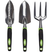 Draper Expert 3 Piece Aluminium Garden Hand Fork and Trowel Set