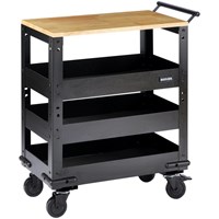 Bunker 3 Tier Hardwood Worktop Trolley 