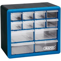 Draper 12 Drawer Wall Mountable Organiser Cabinet