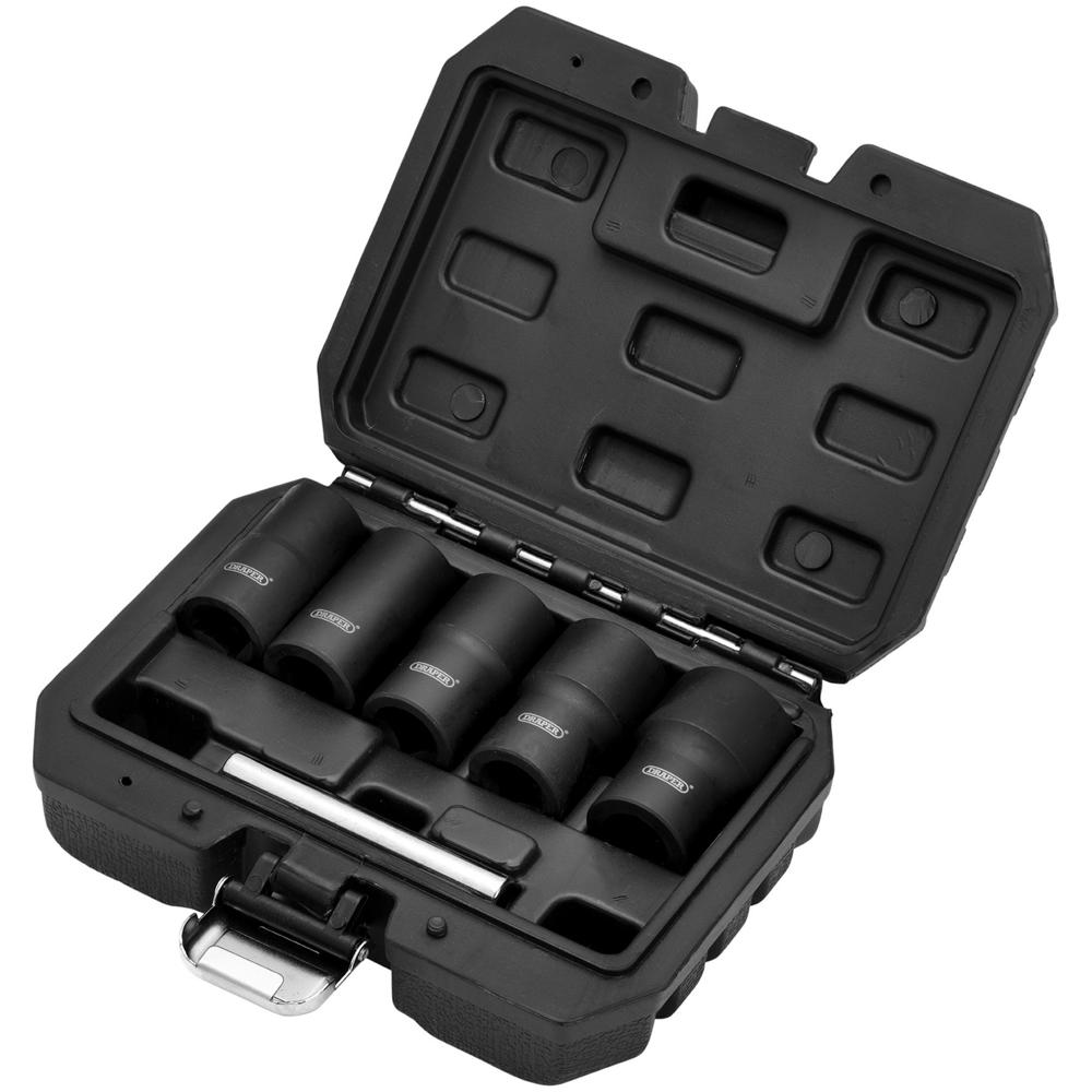 Draper 6 Piece 1/2" Drive Impact Wheel Nut Socket Set