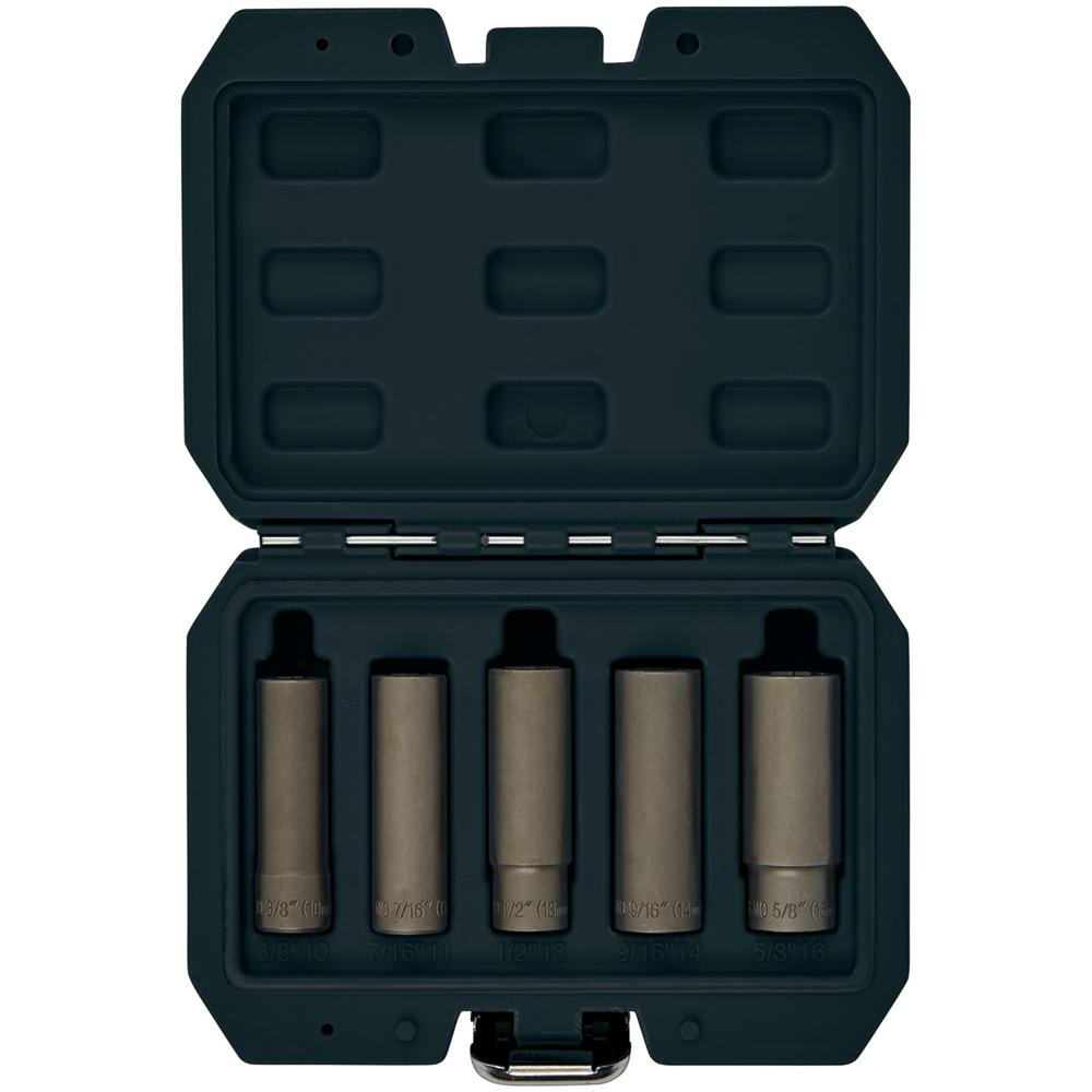 Draper 5 Piece 3/8" Drive Wheel Nut Double Socket Set