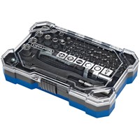 Draper Soft Grip Ratchet Screwdriver and 55 Piece Bit Set 