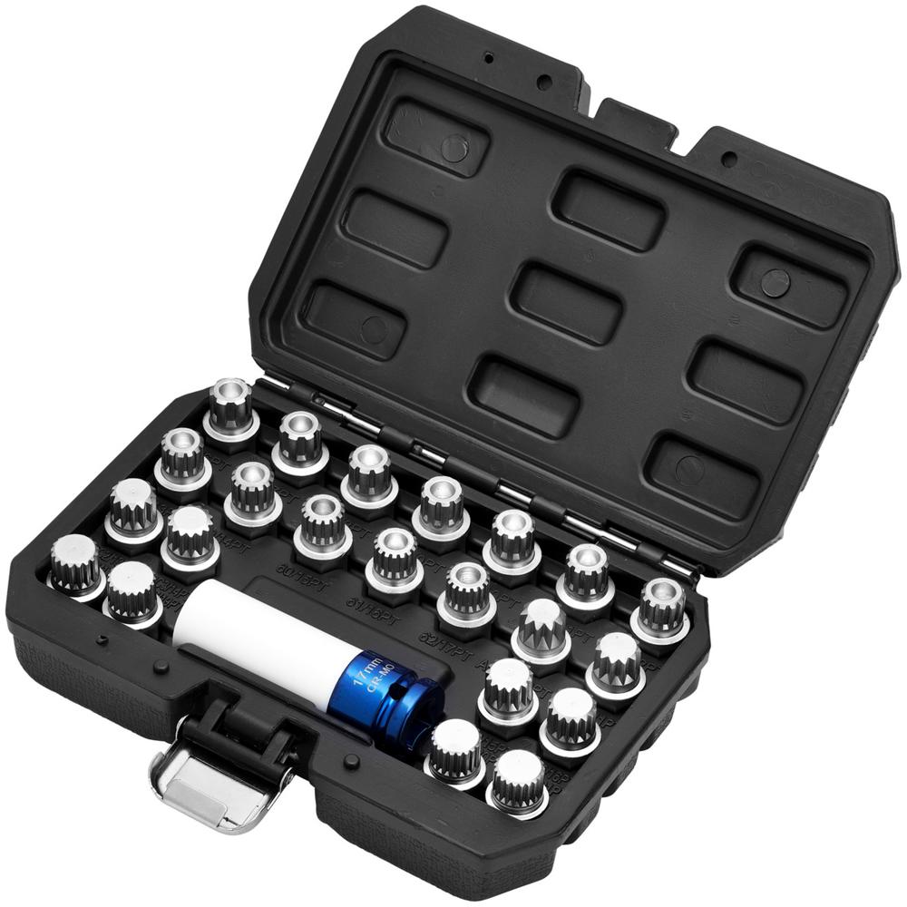 Draper 23 Piece 1/2" Drive Locking Wheel Socket Set for VAG Vehicles