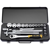 Elora 19 Piece 1/2" Drive Bi Hex Socket Set Metric