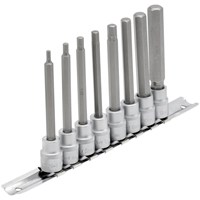 Draper 8 Piece 3/8" Drive Long Hexagon Socket Bit Set