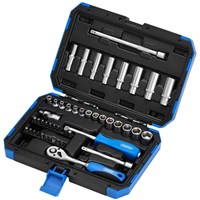 Draper 47 Piece 1/4" Drive Hex Socket Set Metric