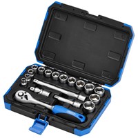 Draper 18 Piece 3/8" Drive Hex Socket Set Metric