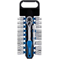 Draper 20 Piece 1/2" Drive Hex Socket Set Metric and Imperial