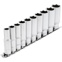 Draper 10 Piece 3/8" Drive Deep Hex Socket Set Metric