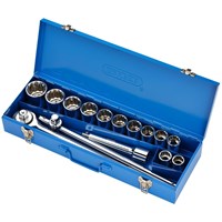 Draper 15 Piece 3/4" Drive Bi Hex Socket Set Metric