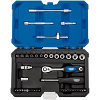 Draper Expert 43 Piece 1/4" Drive Bi Hex Socket and Screwdriver Bit Set Metric