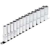 Draper Expert 13 Piece 1/2" Drive Deep Socket Set Imperial on Rail
