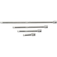 Draper 4 Piece 1/4" Square Drive Satin Chrome Wobble Extension Bar Set