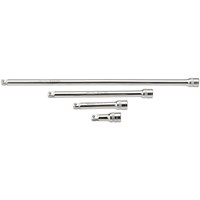 Draper 4 Piece 1/2" Square Drive Satin Chrome Wobble Extension Bar Set