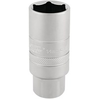 Draper 3/8" Drive Satin Chrome Hexagon Spark Plug Socket