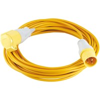 Draper Extension Trailing Lead 16 amp Yellow Cable 110v