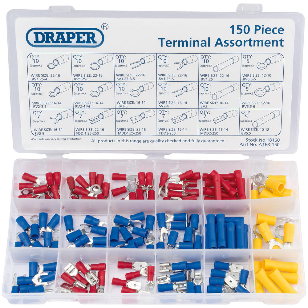 Draper 150 Piece Insulated Terminal Assortment
