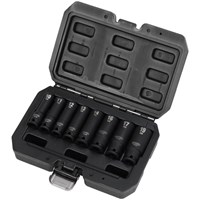 Draper Hi Torq 8 Piece 3/8" Drive Deep Hexagon Impact Socket Set