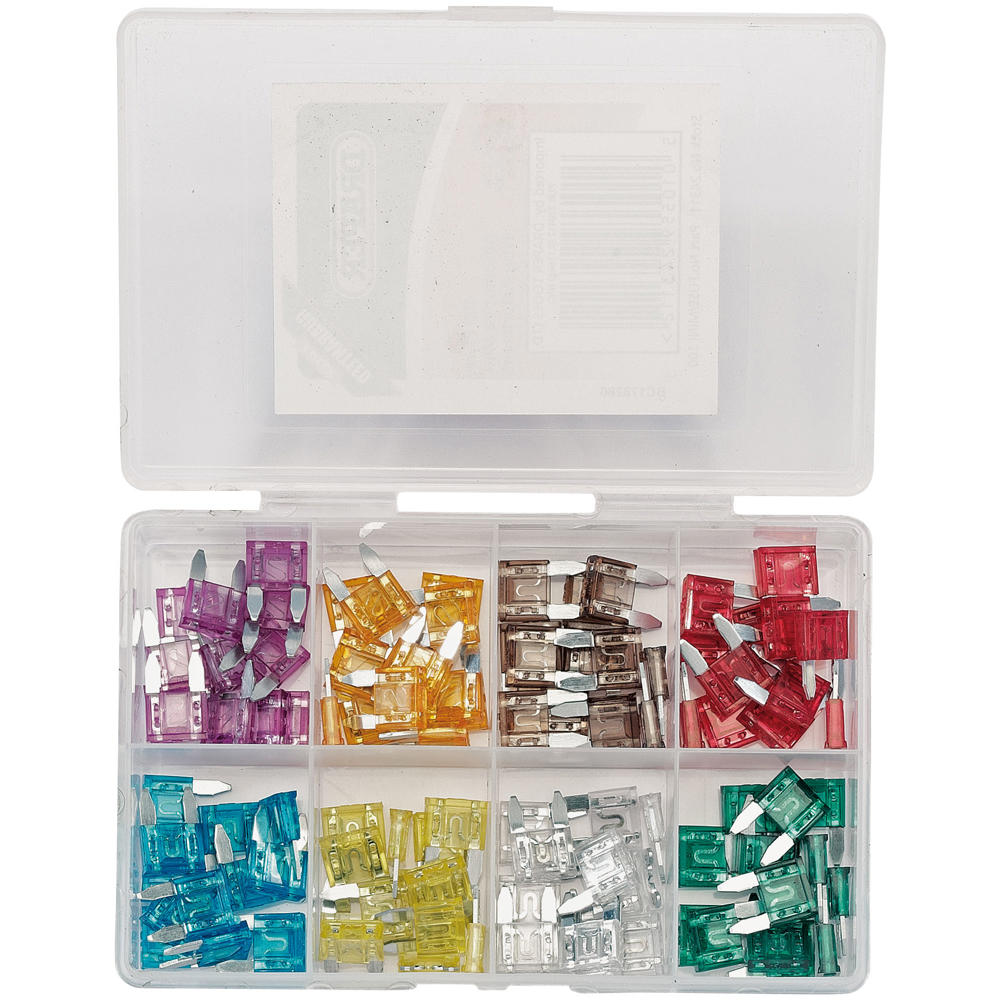 Draper 100 Piece Mini Automotive Plug In Fuse Assortment