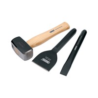 Draper 3 Piece Builders Hammer, Bolster and Chisel Kit