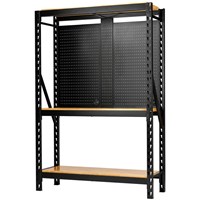 Bunker 17 Piece Modular 3 Tier Hardwood Shelf Racking Unit 