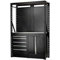 Bunker 15 Piece Modular Storage System and Stainless Steel Workbench 