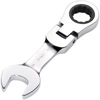 Draper Hi-Torq Stubby Flexible Head Ratchet Combination Spanner