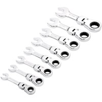 Draper Hi Torq 8 Piece Stubby Flexible Ratchet Combination Spanner Set