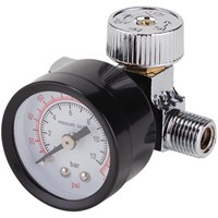 Draper 1/4" BSP On Gun Air Regulator and Gauge 180psi