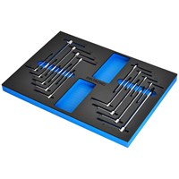 Bunker 17 Piece T Handle Torx and Hex Key Set in EVA Foam Inlay 